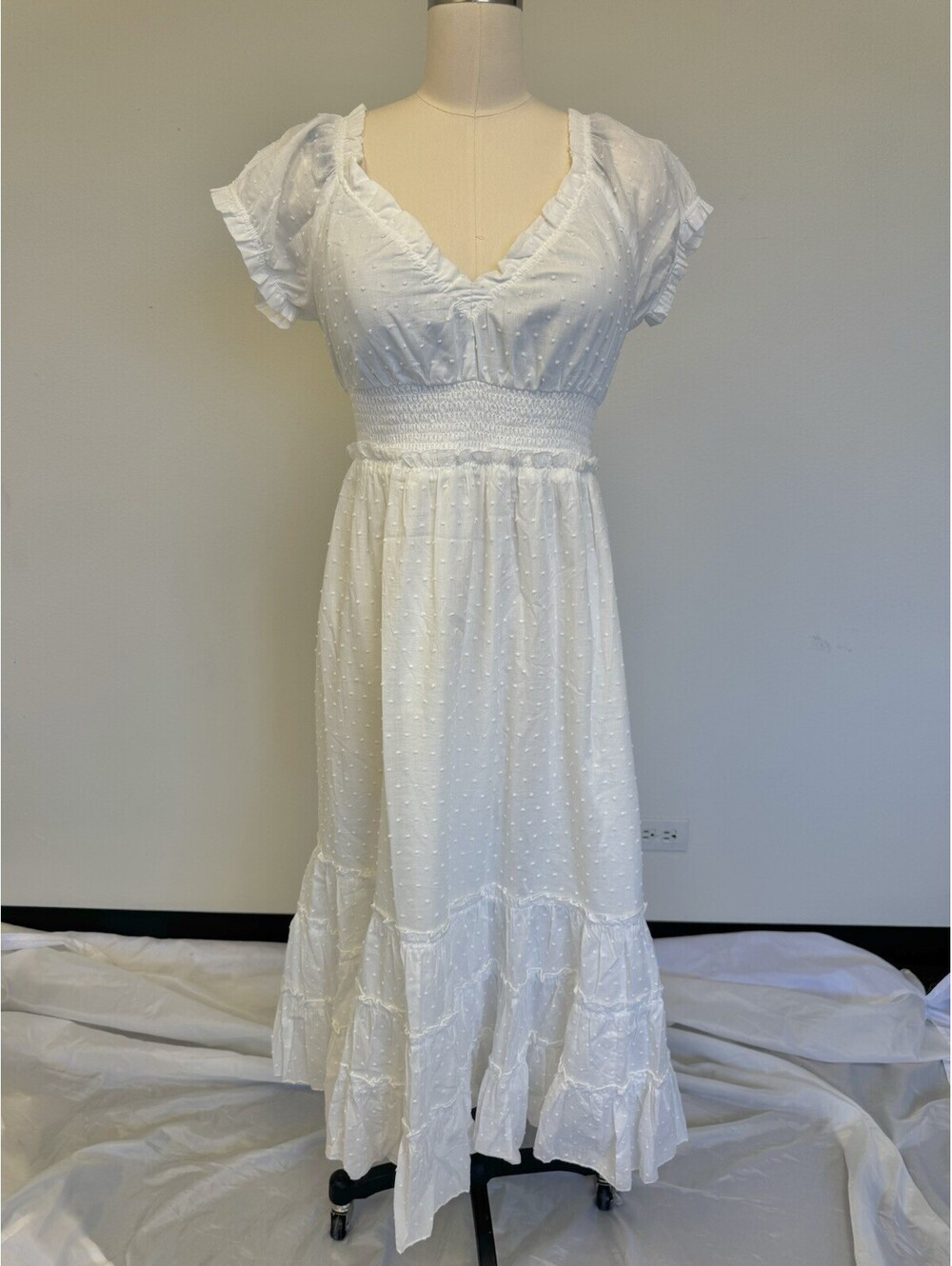 Betsey Johnson White Dress Sz M Maxi